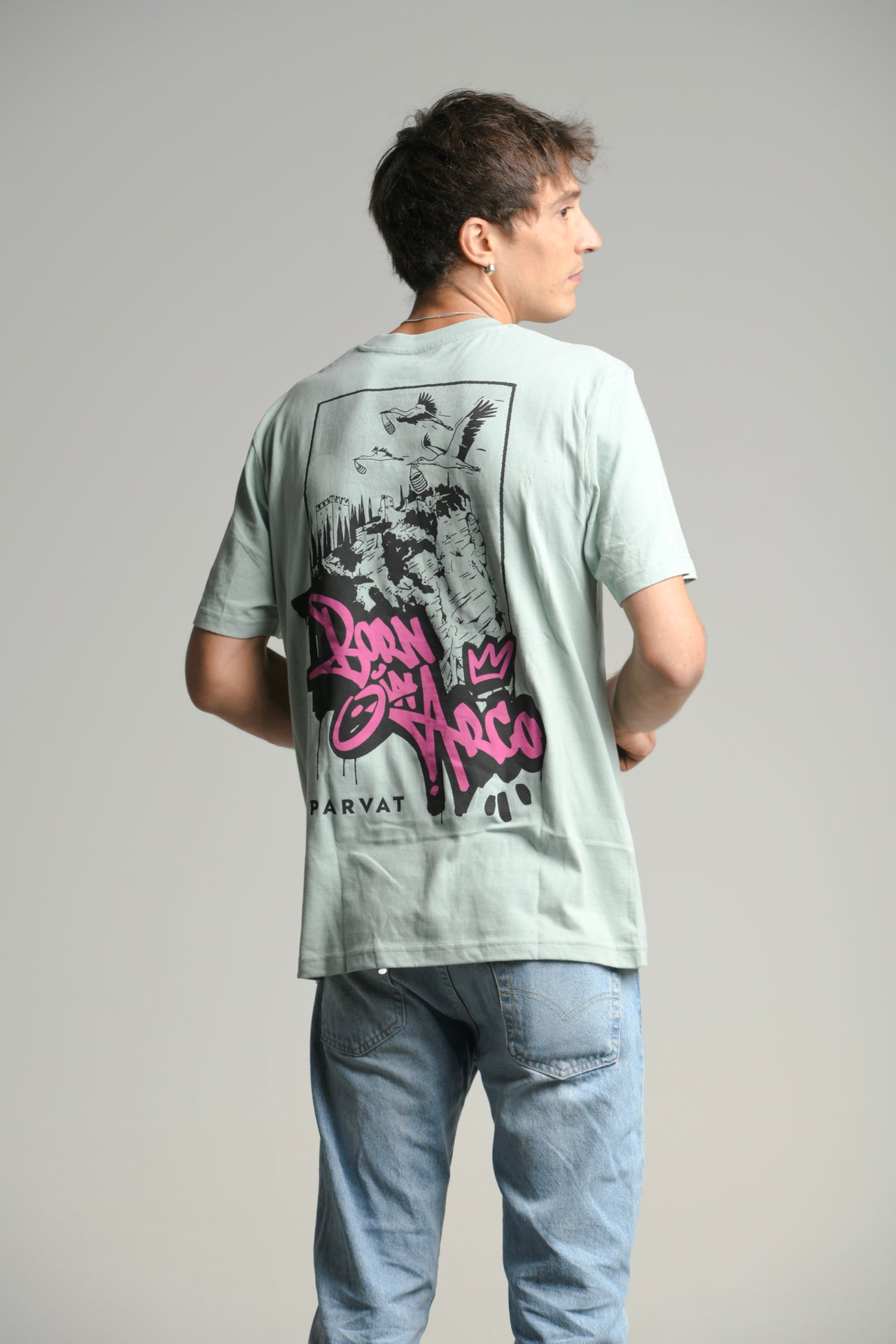 "Born In Arco" T-Shirt Aloe
