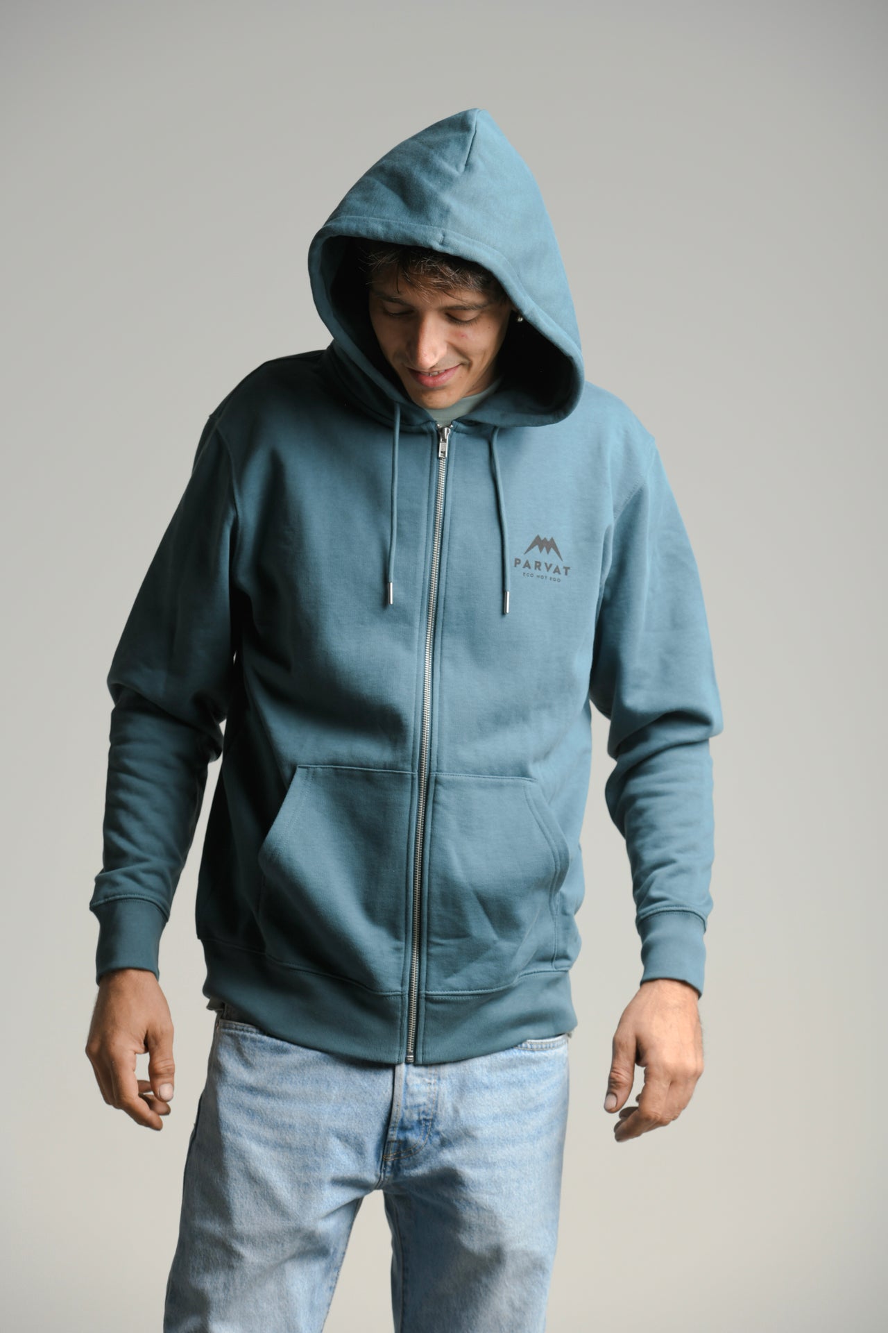 Glazed Green Hoodie "La Spiaggia delle Lucertole"