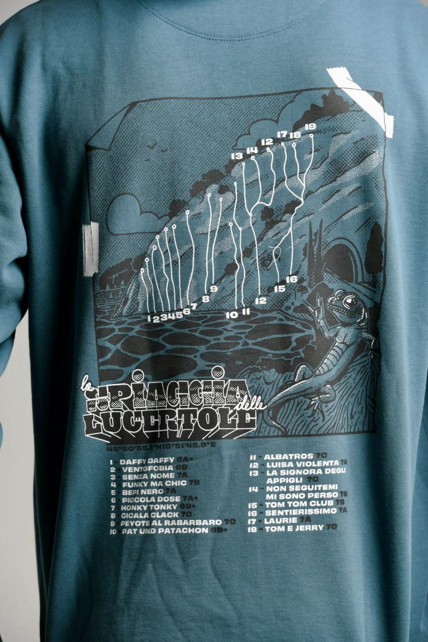 Glazed Green Hoodie "La Spiaggia delle Lucertole"